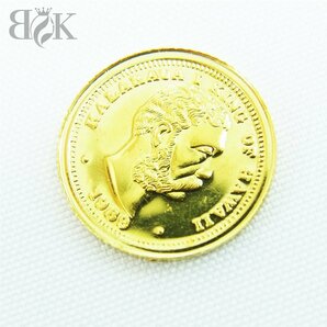 K24 ロイヤルハワイアン カラカウア王 金貨1/20oz 約1.5g W：約12.9mm ゴールド ■の画像1