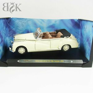 リッコー 1:18 メルセデス－ベンツ TYP 300C カブリオレ 1955 クリームカラー ミニカー RICKO 中古品 ♪