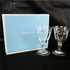 1円～ 長期保管品 ウェッジウッド フェスティビティ ワイングラス ペアセット 箱付 WEDGWOOD ■