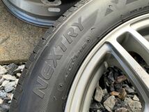 14×4.5J 汎用アルミホイール 4本 内 1本は155/65R14 NEXTRY 20年 ほぼ新品タイヤ付き 手渡し希望_画像6