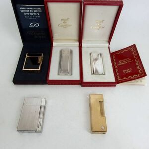 1円スタート 極美品多数 S.T.Dupont デュポン Cartier カルティエ dunhill ダンヒル 保存箱多数 ガスライター 1798