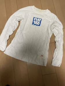 中古ジャンク メンズ男性 快晴堂謹製 FIAT500 長袖Tシャツ Sサイズ migliorata l'abitabilita della vettura 日本製 快晴堂本舗