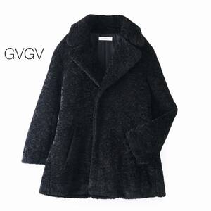 美品★GVGV6万★34size/7-9号★コート黒X087