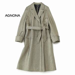 美品★素敵903★AGNONAアニオナ38万★42size/9-11号★コートX086