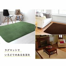 【限定セール】ラグ カーペット ラグマット Lサイズ 200x250cm 3畳 厚手 床暖房 低反発 絨毯 北欧 リビングマット 滑り止め アイスグレー_画像10