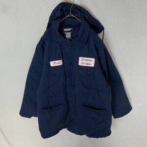 ヴィンテージ ワークコート　古着　ネイビー　WORK WEAR 中綿入り