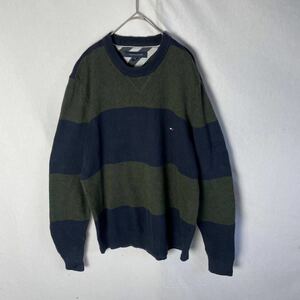 TOMMY HILFIGER ニットセーター　古着　Lサイズ　ボーダー　