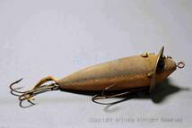 VINTAGE wooden LURE HEDDON dawagiac minnow #210 mouse flap rig c1931 （）USA MADE #OLDLURE #ARTLURE_VINTAGE ＃ヴィンテージルアー　_画像1