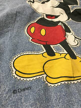 Disney ★ 90sUSA製 ディズニーオフィシャル【MICKEY】ミッキーマウス ベットシーツ size 100x180x25 ★ ビンテージ リメイク生地_画像2