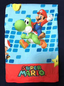 Nintendo ★ 任天堂オフィシャル【SUPER MARIO】スーパーマリオ ベットシーツ size 160x240 ★ ビンテージ リメイク生地