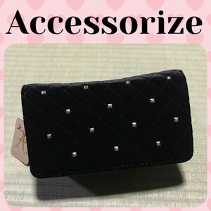 ★新品未使用★ Accessorize スタッドベルベットショルダーバッグ