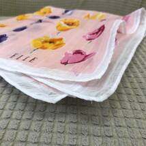[ファッション] レディース「ELLE：エル 大判ハンカチ ピンク系 花柄」 サイズ：約44cm×44cm ファッション小物_画像6