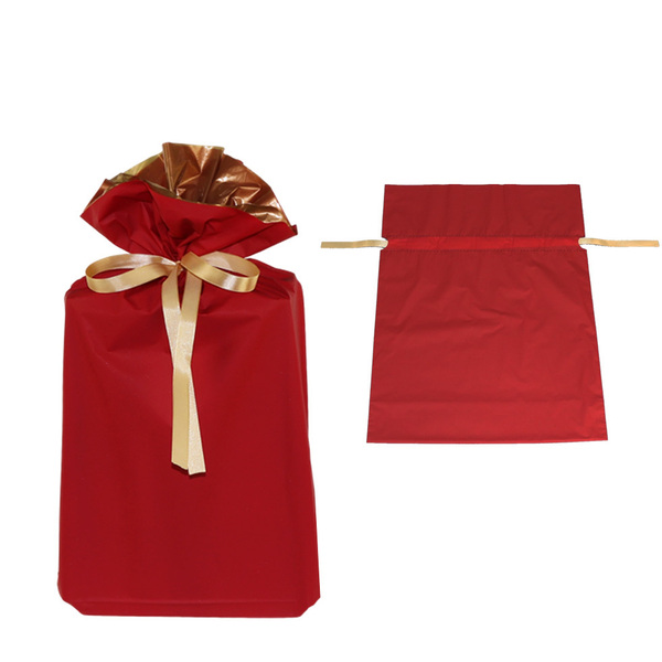 【新品 未使用】ギフトラッピング袋 レッド Lサイズ 赤 2枚セット