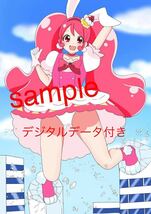 手描きイラスト A4 プリキュア　巨大化 キュアホイップ　紙 計一枚　デジタルデータ 1枚_画像3