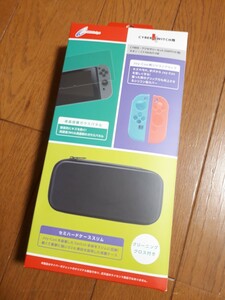 ◆送料無料◆SWITCH用アクセサリー3点セット【セミハードケース★液晶保護ガラスパネル★Joy－Con用シリコングリップ】 CY-NSASY-NE ネオン