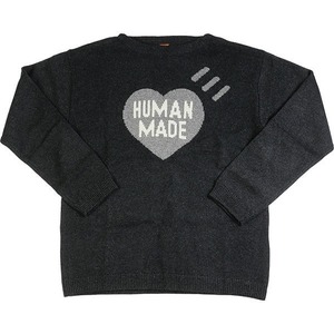 HUMAN MADE ヒューマンメイド 23AW HEART KNIT SWEATER BLACK HM26CS030 ニット 黒 Size 【S】 【新古品・未使用品】 20782567