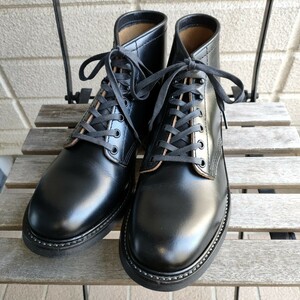 RADIALL ラディアル ANCHOR BOOTS ブラック セミドレス アンカーブーツ US9 プレーントゥ