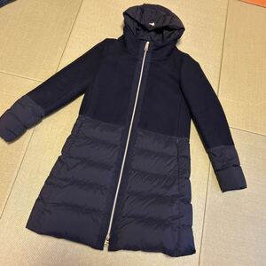 * beautiful goods * hell no*HERNO* navy blue * navy * wool switch * size 40* lady's * long down * down coat 