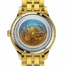 腕時計 メンズ 機械式 高級腕時計男性用防水ビッグダイヤル自動機械式時計ステンレス鋼サファイアゴールドビジネス腕時計時計リロイ_画像5