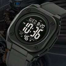 腕時計 メンズ デジタル アウトドアスポーツ用 メンズマルチ機能防水時計 デジタル表示 アラーム ストップウォッチ 腕時計_画像6