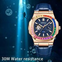 腕時計 メンズ 機械式 高級機械式時計レザーストラップウォッチメンズ発光防水自動メンズ腕時計_画像4