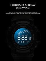 腕時計 メンズ デジタル 1個 男性 グリーン ストラップ スポーティ 耐水 24時間 カレンダー 丸い , 用 デイリー 通勤_画像6