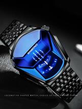 腕時計 メンズ クォーツ モーターサイクル腕時計 クオーツ 男性用 ステンレス スチール 耐水性 蛍光 メンズウォッチ_画像3