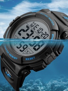 腕時計 メンズ デジタル 男性 耐水 丸い 電子ウォッチ
