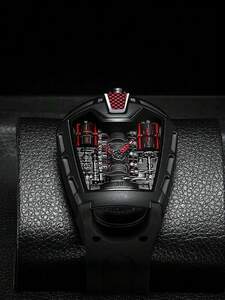 腕時計 メンズ クォーツ 1個 ブラック シリコーン ストラップ ファンキー 幾何学的 , 日常の装飾用 ダイヤルクォーツウォッチ
