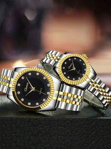 腕時計 ペアウォッチ カップル腕時計 スチールストラップ おしゃれ ミニマル デザイン 2個セット + インターチェンジャブルスト