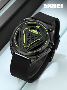 腕時計 メンズ クォーツ ラグジュアリー サイバーパンク スタイル スポーツ 防水 シリコーン 男性用 腕時計