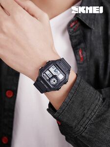 腕時計 メンズ デジタル 耐水 電子ウォッチ