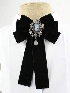レディース アクセサリー カラーorアクセサリー ビンテージスタイルの蝶ネクタイ クリスタル装飾 黒色 パーティー、演出、普段着に