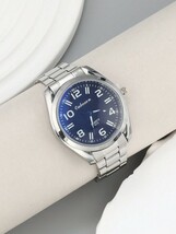 腕時計 メンズ クォーツ シンプルなメンズスチールバンド腕時計、色褪せない腕時計、クォーツムーブメントビジネスカジュアルラージダイ_画像3