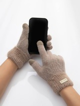 レディース アクセサリー 手袋 ファッション手袋 防寒 プラッシュライニング ソリッドカラー 女性用 男性用 兼用 1ペア_画像3
