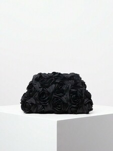  lady's bag clutch bag elegant rose pattern. Eve person g bag, wedding party clutch bag, gently ..reti