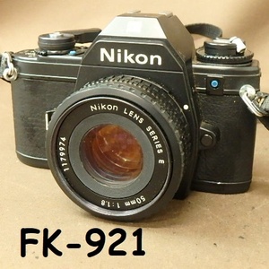 FK-921◆NIKON　ニコン　EM ブラック　SERIES E 50㎜　1:1.8　シャッターOK　20231221
