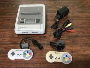 Nintendo Super Famicom console 2controllers sets tested 任天堂 スーパーファミコン 本体1台 コントローラ2台 セット 動作確認済 C711