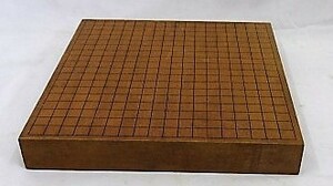 碁盤２寸　天然銘木・カヤ無垢材　卓上碁盤　日本製
