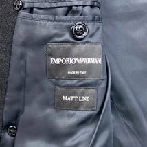 極美品! エンポリオアルマーニ【抜群のデザイン性◎】EMPORIO ARMANI ステンカラーコート ロング丈 スタンドカラー 黒 ブラック 48 L位_画像6