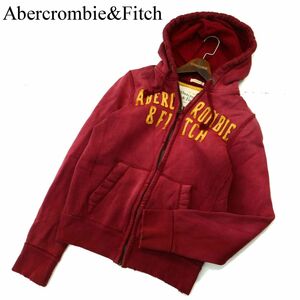 Abercrombie&Fitch アバクロンビー＆フィッチ ダメージ加工★ 裏起毛 スウェット フーディー ジップ パーカー Sz.S　メンズ　A3T13811_B#H