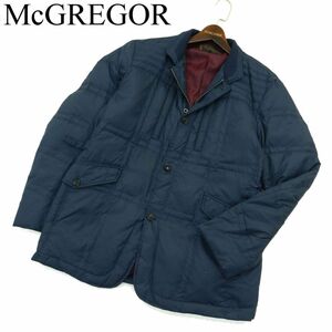 McGREGOR マクレガー 秋冬 ナイロン★ ダウン ジャケット Sz.LL　メンズ ネイビー大きいサイズ　A3T13951_B#N