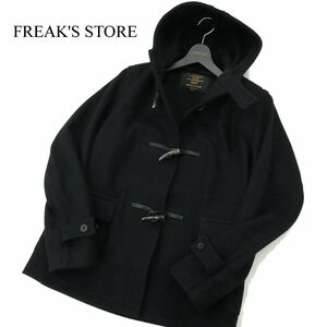 USA製★ FIDELITY × FREAK'S STORE フィデリティー フリークスストア メルトン ウール ダッフル コート Sz.L　メンズ 紺　A3T14230_B#N