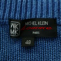 MK HOMME ミッシェルクラン オム 通年 格子柄★ コットン ニット セーター Sz.48　メンズ　A3T14228_B#L_画像5