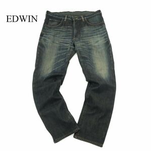 EDWIN エドウィン 503WF WILD FIRE★ 防風 裏起毛 加工 デニム パンツ ジーンズ Sz.38　メンズ バイク 日本製 大きい 特大　A3B05419_B#Q