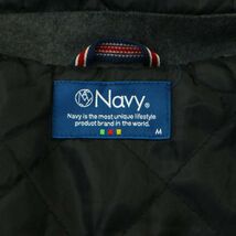 【新品 未使用】 NAVY ネイビー 秋冬 ウール混 NV-ライト メルトン 中綿 ダッフル コート Sz.M　メンズ グレー　A3T14219_B#N_画像6