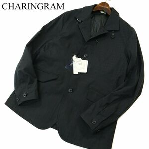 【新品 未使用】 CHARINGRAM チャリングラム 秋冬 中綿 ライナー 撥水 チェック柄 カバーオール ジャケット Sz.M　メンズ 黒　A3T14318_B#N