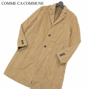 COMME CA COMMUNE コムサ コミューン イタリア製生地 ネロゴリ★ カシミヤ ブレンド モッサ チェスターコート Sz.L　メンズ　A3T14584_C#N