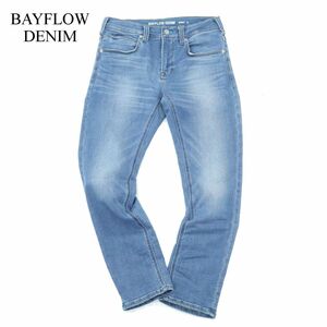 22AW★ BAYFLOW DENIM ベイフロー 【SKINNY】 裏起毛 USED加工 ストレッチ スキニー デニム パンツ ジーンズ Sz.S　メンズ　A3B05582_C#Q