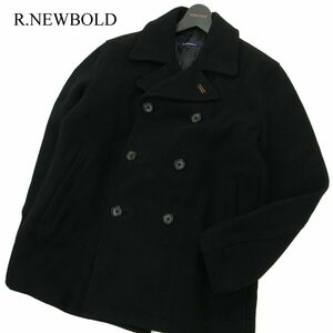 R.NEWBOLD ポールスミス 秋冬 メルトン ウール★ Pコート Sz.L　メンズ 黒　A3T14711_C#N